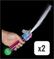 2 Magical Light Up Unicorn Toy Wands