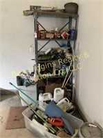 Shelf & Contents of cornor of Garage
