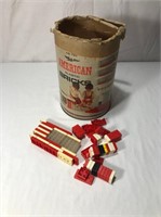 Vintage Container Of American Bricks (Blocks)