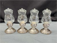 4 Quarker Silver Company Sterling Base Hurricane