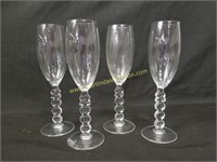 4) Year 2000 Champagne Flutes