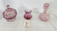 Cranberry & Pink Glass Items