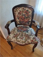 Sera Armchair with Floral Upholstery