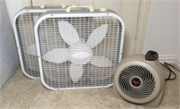 Vornado Fan/Heater, Two Box Fans