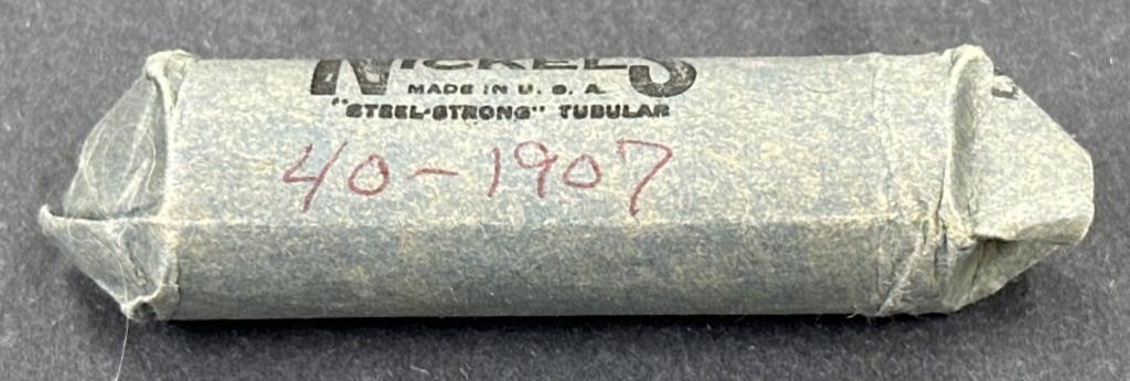 (D) Roll of Circulated 1907 Victory Nickels .
