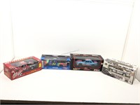 4 metal die cast cars.