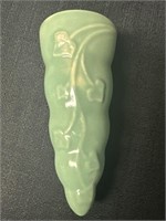 USA Pottery, green ceramic wall pocket