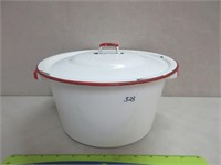 COLORFUL ENAMELED POT WITH LID