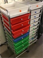 Pair Rolling Organizers - approx. 3ft tall