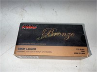 50 ROUNDS PMC BRONZE 9MM LUGER 115 GR