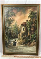 Vintage Signed Oil on Canvas Painting