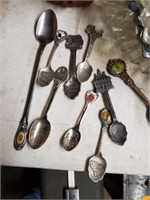 ASSORTED SOUVENIR SPOONS - SOME PEWTER