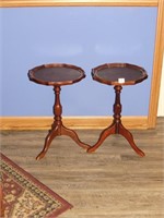 (2) Small Plant / Lamp  Stands - Measures 12 1/2