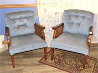 Pair of Matching Arm Chairs - have cane sides,