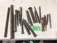 Assorted punches and chisels