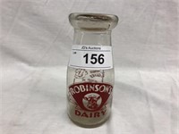 Robinson's Dairy Half Pint Milk Bottle