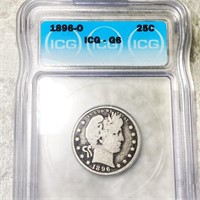 1896-O Barber Silver Quarter ICG - G6