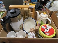 trivet,coffee pots,cookie jar, tea pot etc