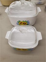 Sunflower Corning ware containers