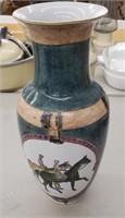 Vase decorated with Kentucky thourgbreads
 23