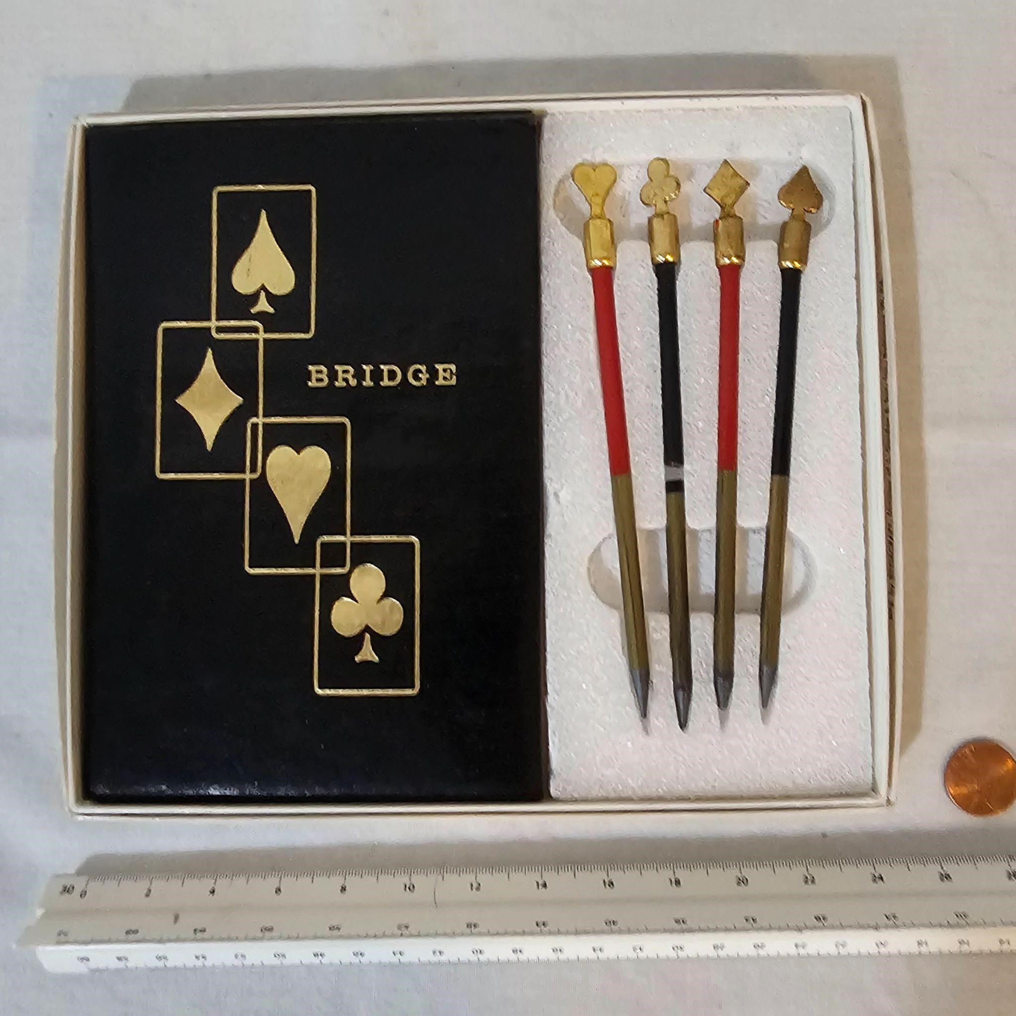 Bridge scorepad & graphite pencil game set