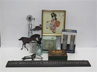 Collectible Tray Lot w/Sign