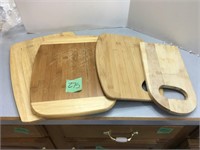 4 wood cutting boards