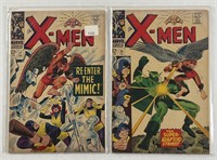 Marvels X-men Nos.27 & 29 1966-67 Mimic