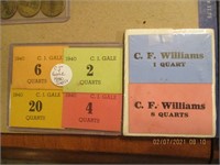 6 Vtg. Strawberry Picking Tickets-C.F.Williams &