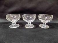 3 Vintage Colonial Glass Footed Sherbert dish