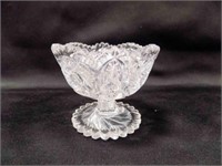 Vintage Artcut Pedestal Dish-Pinwheel