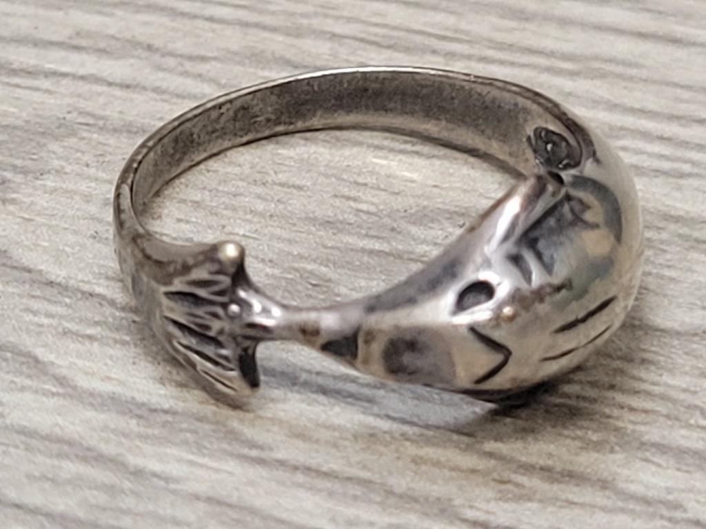 Sterling Dolphin Ring