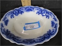 Flow Blue - Oval serving dish 10"