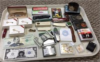 Tray lot of a variety of items including Swiss