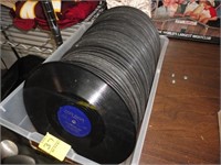 TUB OF 78 RPM RECORDS / NO COVERS - (100+)