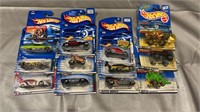 12 Hotwheel Cars on Cards