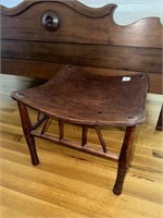 Fantastic Antique Mahogany Mission Stool