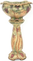 Weller Pottery Grapevine Jardiniere & Pedestal