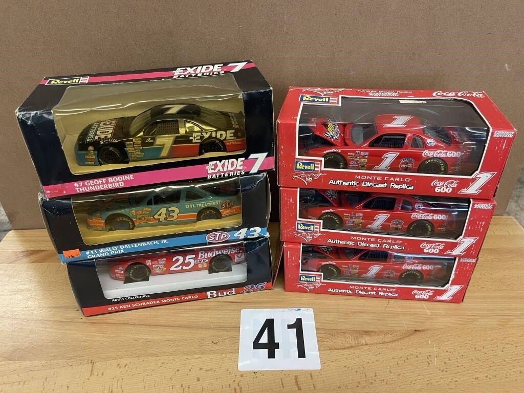 LOT OF 6 - 1:24 SCALE NASCARS