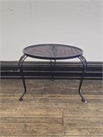 Woodard Floral Wrought Iron Occasional Table