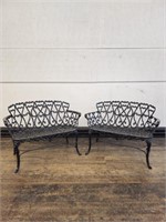 After Frances Elkins Cast Aluminum Garden Benches