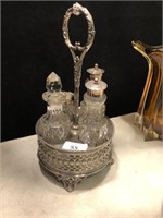 VICTORIAN PLATED WARE CRUET SET