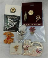 Misc Lot of 8  Broaches & Pins