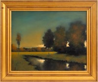 Joseph Sosnowski "Creekside Colors" Oil on Canvas