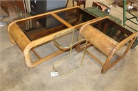 Glass Top Coffee Table, End Table, & TV Tray