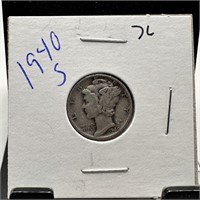 1940-S MERCURY SILVER DIME