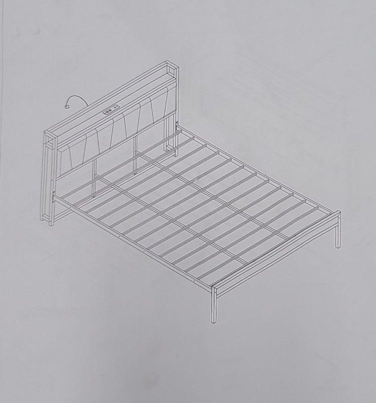 Queen Bed Frame with USB Outlet Built In