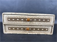 Vintage Art Deco Embossed Paper Board Jewelry Box