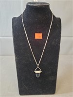 Black Crystal Necklace Marked 950