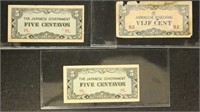 Japanese Occupational Currency, 2 Philippines 5 Ce